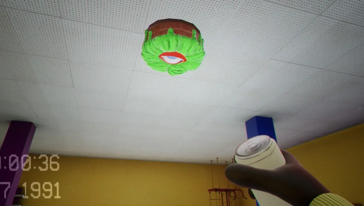Current Party Host entity model on the ceiling