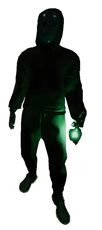 Current Partypooper carrying a green glowstick in Level 52