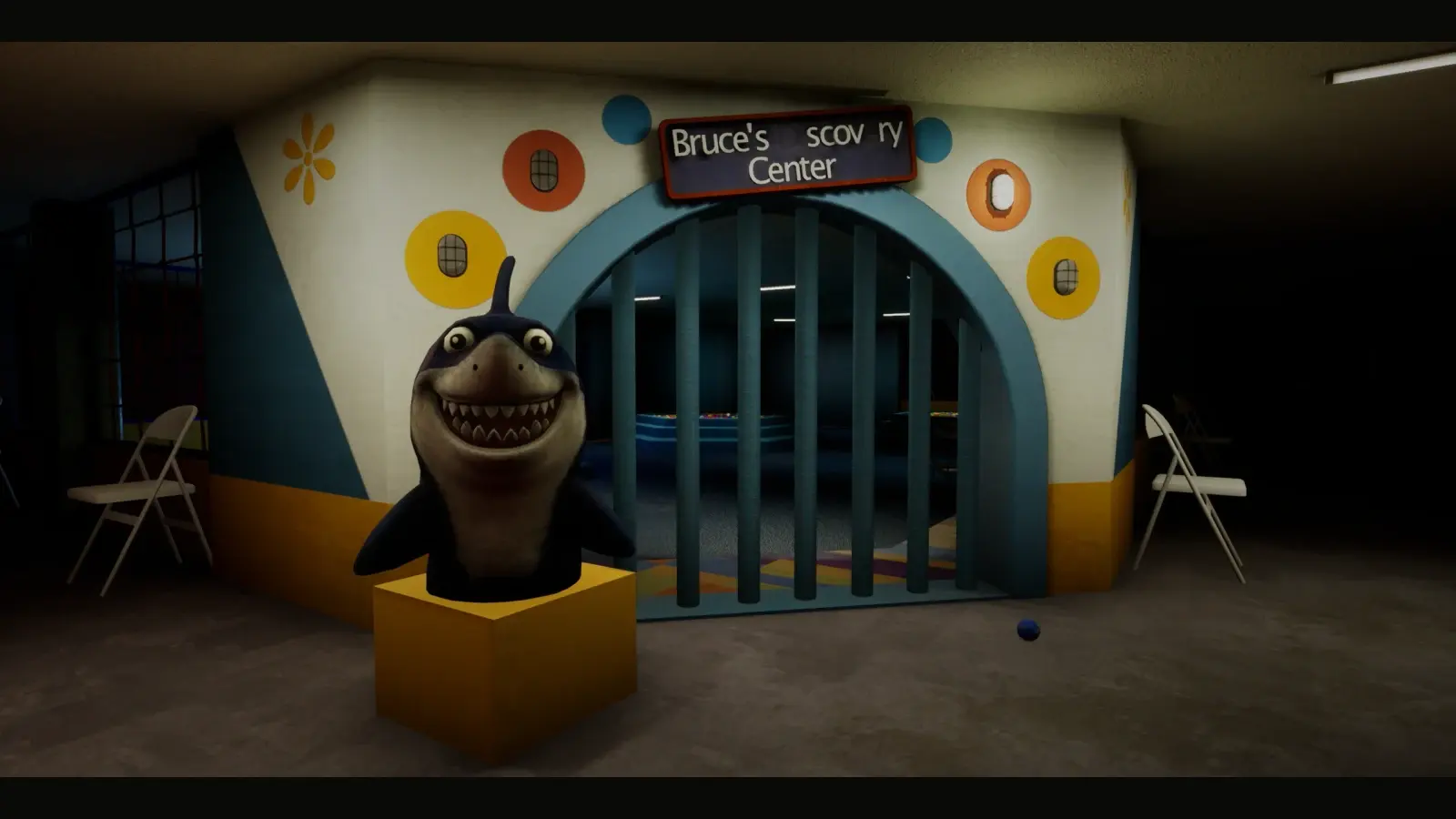Bruce's Discovery Center entrance from Escape the Backrooms Level 421: Plastic Mariana
