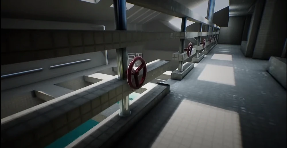 Valve route in Escape the Backrooms Level 37.2 Dark Poolrooms