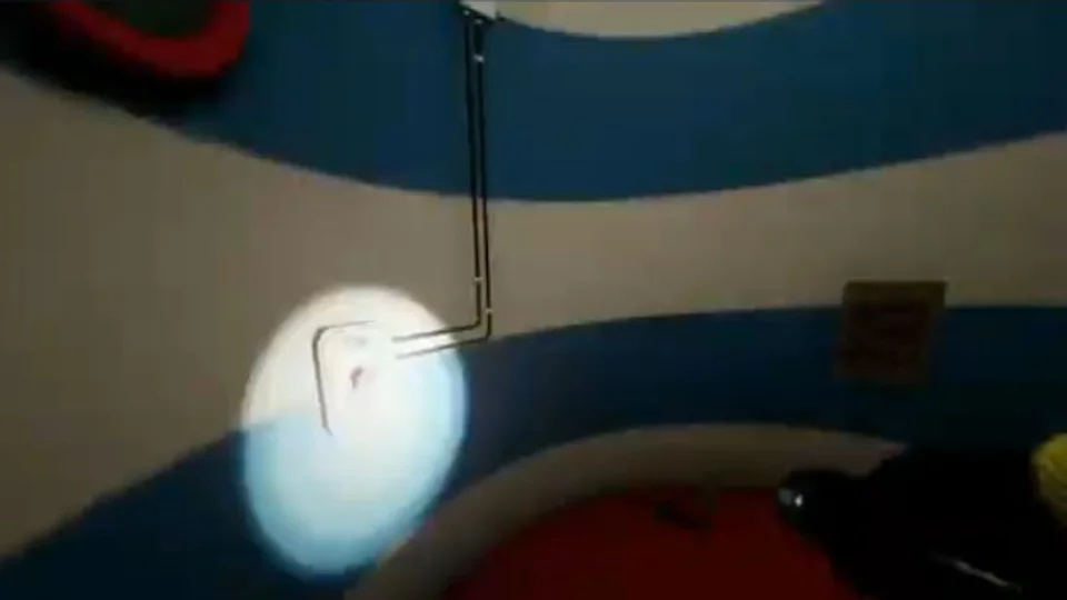 Level 421 lighthouse wall switch inside the Plastic Mariana ball pit